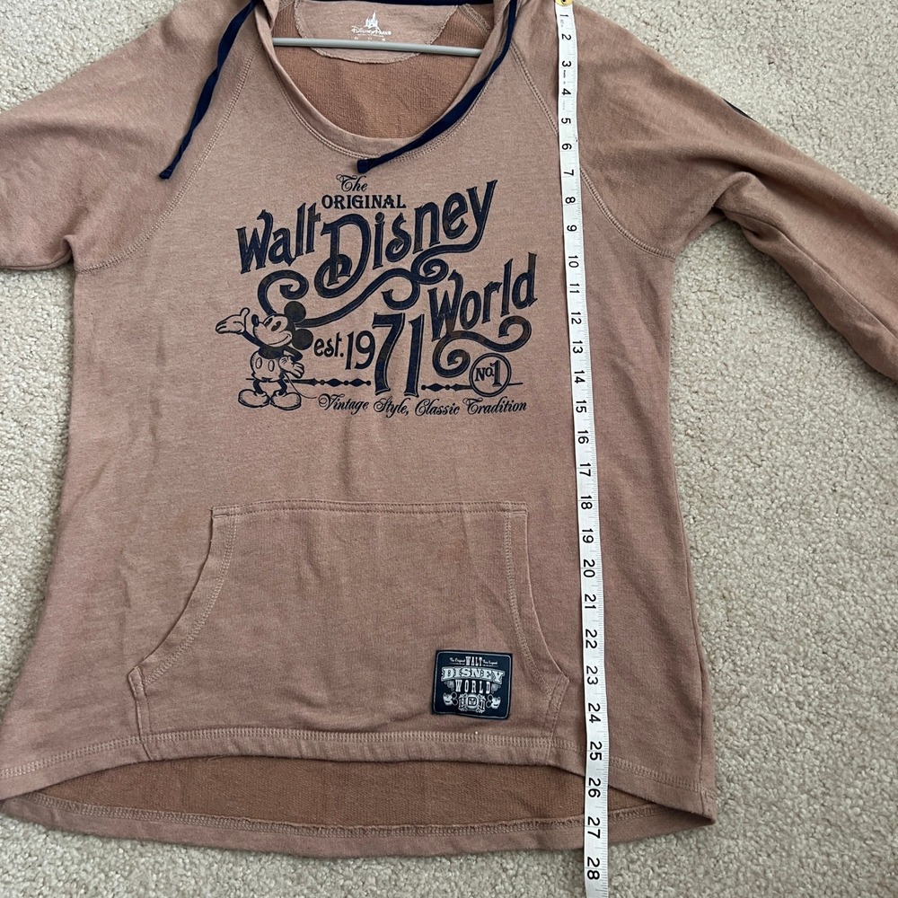 Disney Parks Walt Disney World Hoodie Mickey Mouse Graphic Pullover Ladies M - Picture 10 of 11